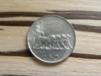 Italija 50 centesimi 1920 - raven rob