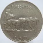 LaZooRo: Italija 50 Centesimi 1921 R VF naz