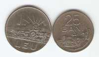 KOVANCA  25 bani in 1 leu  1966  Romunija
