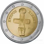Kovanec 1, 2 Evro, Euro, 1, 2 €, Kyiipoe Kibris, Ciper, 2008
