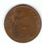 KOVANEC  1/2 penny  1929   Anglija