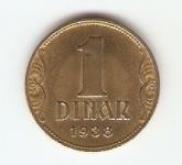 KOVANEC   1 dinar  1938  SHS