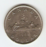 KOVANEC  1 dollar spominski  1968  Kanada