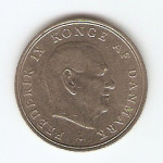 KOVANEC  1 krona  1961  Danska