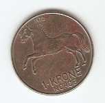 KOVANEC 1 krona (OLAV) 1972  Norveška