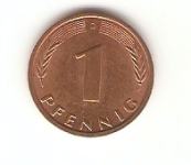 KOVANEC  1 pfennig  D  16 kos  Nemčija