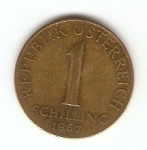 KOVANEC  1 šiling  1967  Avstrija