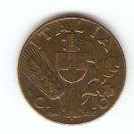 KOVANEC 10 centesimi ( z ščitom) 1941   Italija