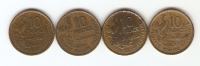 KOVANEC 10 francs 1950,51,51b,55  Francija