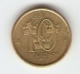 KOVANEC 10 kronor 1991 Švedska