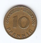 KOVANEC  10 pfennig  1949 F  Nemčija