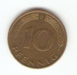 KOVANEC  10 pfennig D  (19 kosov različnih)  Nemčija