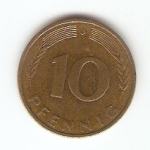 KOVANEC  10 pfennig J  15 kosov  Nemčija