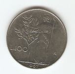 KOVANEC  100 lir 1967 R  Italija