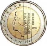 KOVANEC 2 eur Nizozemska BEATRIX KONINGIN DER NEDERLANDEN 2000 euro €