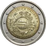 KOVANEC 2 eur Italija 10 Years of Euro Cash 2012 Italiana evro € euro