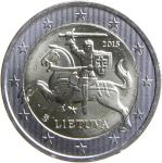 KOVANEC 2 eur Litva LIETUVA Horseman with a Sword 2015 evro € euro
