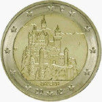 KOVANEC 2 eur Nemčija GRAD BAYERN 2012 Bundesländer Germany evro €