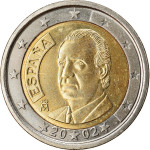 KOVANEC 2 eur Španija KRALJ JUAN CARLOS I. 2002 SPAIN evro € euro