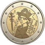Kovanec 2 Evra, Eura, EUR, €, Barbara Celjska 1414-2014, Slovenija