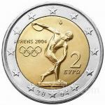 Kovanec 2 Evro, Euro, EUR, Athens, Atene 2004 Olympic Games Greece