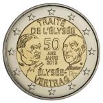 Kovanec 2 Evro Euro EUR € Traite De L'elysee Elysee Vertrag Jahre 2013