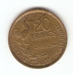 KOVANEC  20 frankov  1952  Francija