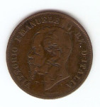 KOVANEC  5 centesimi  1861 M  Italija