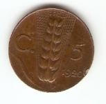 KOVANEC  5 centesimi  1920,26   Italija