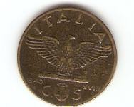 KOVANEC   5 centesimi  1941,42   Italija