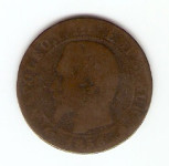 KOVANEC  5 centimes 1856  Francija
