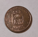 Kovanec 5 centov Latvija 2014