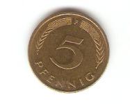 KOVANEC  5 pfennig F  7 kosov  Nemčija
