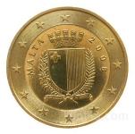 Kovanec 50 Cent, Centov, Malta, 2008 in 2017 emblem v obliki ščita