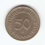KOVANEC   50  pfenig  1950d   Nemčija