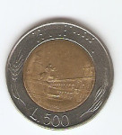 KOVANEC  500 lir 1995  Italija