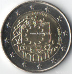 Latvija 2€ 2015 zastava EU