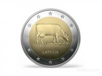 latvija euro kovanec 2016-krava