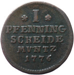 LaZaRo: Nemčija - BRUNSWICK - LUNEBURG - 1 Pfennig 1776 LCR VF