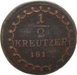 LaZooRo: Avstrija 1/2 Kreuzer 1812 S F/VF