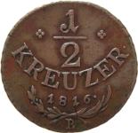 LaZooRo: Avstrija 1/2 Kreuzer 1816 B XF