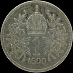 LaZooRo: Avstrija 1 Corona 1899 XF - srebro