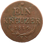 LaZooRo: Avstrija 1 Kreuzer 1816 E VF laminacija