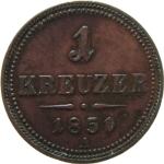 LaZooRo: Avstrija 1 Kreuzer 1851 A XF/UNC