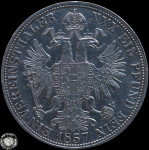 LaZooRo: Avstrija 1 Vereinsthaler Thaler 1857 A XF / UNC - srebro