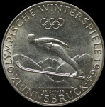 LaZooRo: Avstrija 50 Schilling 1964 UNC Innsbruck - srebro