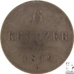 LaZooRo: Avstrija 6 Kreuzer 1849 A VF / XF - srebro