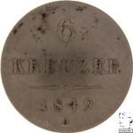 LaZooRo: Avstrija 6 Kreuzer 1849 A XF - srebro