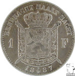 LaZooRo: Belgija 1 Franc 1887 XF - srebro