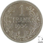 LaZooRo: Belgija 1 Franc 1904 XF - srebro